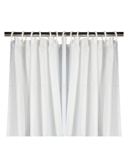 Rideau de douche textile Blanc 180 x 200 cm