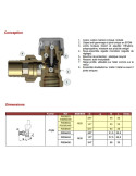Robinet thermostatique équerre femelle Senso R808 - COMAP