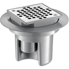 Siphon de sol avec grille Inox 100x100 - DELABIE