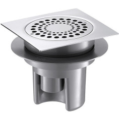 Siphon de sol avec grille Inox 150x150 DELABIE