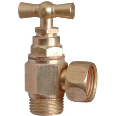 Robinet d'arrêt équerre 3/8", laiton brut - SFERACO 1340003