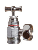 Robinet d'arrêt équerre 3/8", laiton brut - SFERACO réf. 1341003