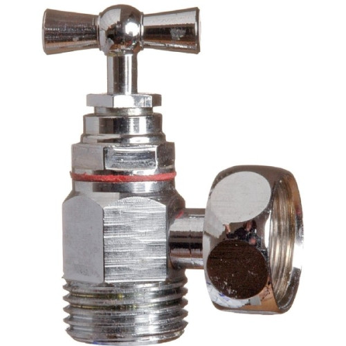 Robinet d'arrêt équerre 3/8", laiton brut - SFERACO réf. 1341003