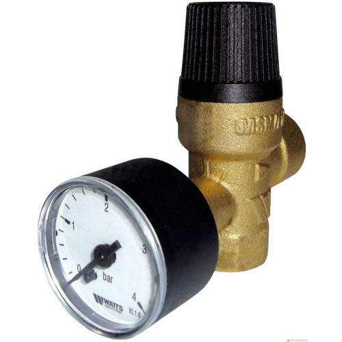 Soupape de sécurité 15x21 avec manomètre WATTS