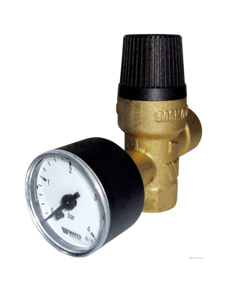 Soupape de sécurité 15x21 avec manomètre réf. 22L0210134 - WATTS