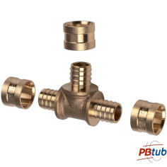Raccord Té égal à glissement NF pour tube PER - PB TUB