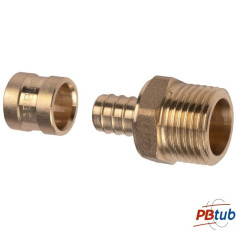 Raccord PER Mâle droit - Raccord à glissement NF pour tube PER - PB TUB