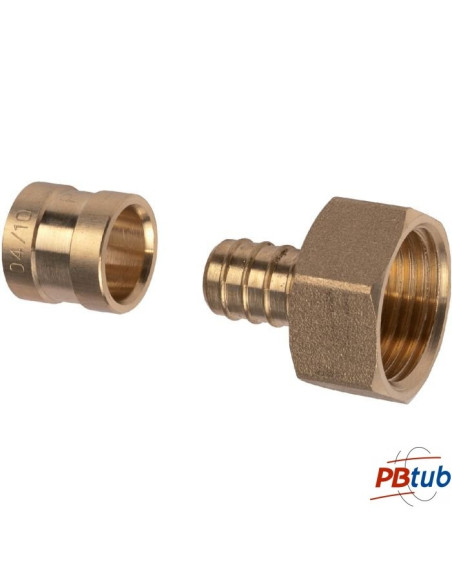 Raccord PER glissement à écrou libre NF pour tube PER - PB TUB