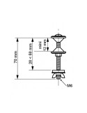 Dimensions Fixation de réservoir WC (la paire) - REGIPLAST B10B