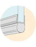 schéma Joint tubulaire d'étanchéité pour bas de porte de douche GEB