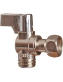 Robinet d'arrêt wc 1/4 tour, équerre 3/8", manette ABS