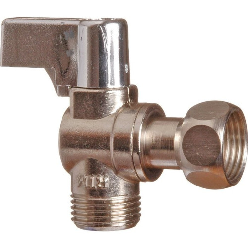 Robinet d'arrêt wc 1/4 tour, équerre 3/8", manette ABS