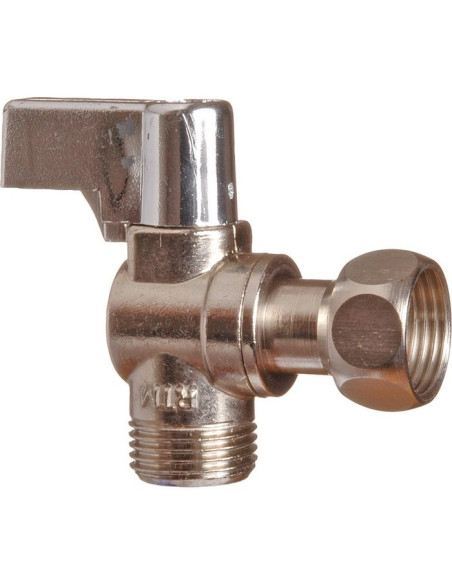Robinet d'arrêt wc 1/4 tour, équerre 3/8", manette ABS