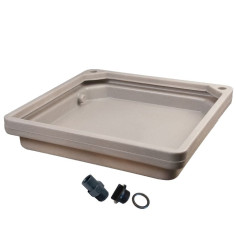 Bac de rétention / anti-fuite pour chauffe-eau posé au sol avec accessoires