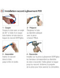 Raccord écrou libre à portée plate - Raccord à glissement pour tube PER