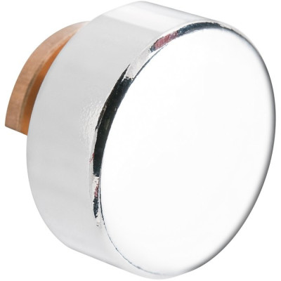 Fixation miroir Ø 20 mm - patte à glace ronde en laiton chromé