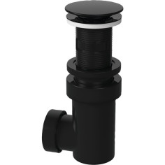 Bonde avec siphon intégré lavabo Clic clac noire VALENTIN Factory Line