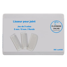 Lisseur pour joint silicone - Jeu de 3 cales en coffret - PLOMBERIE ONLINE