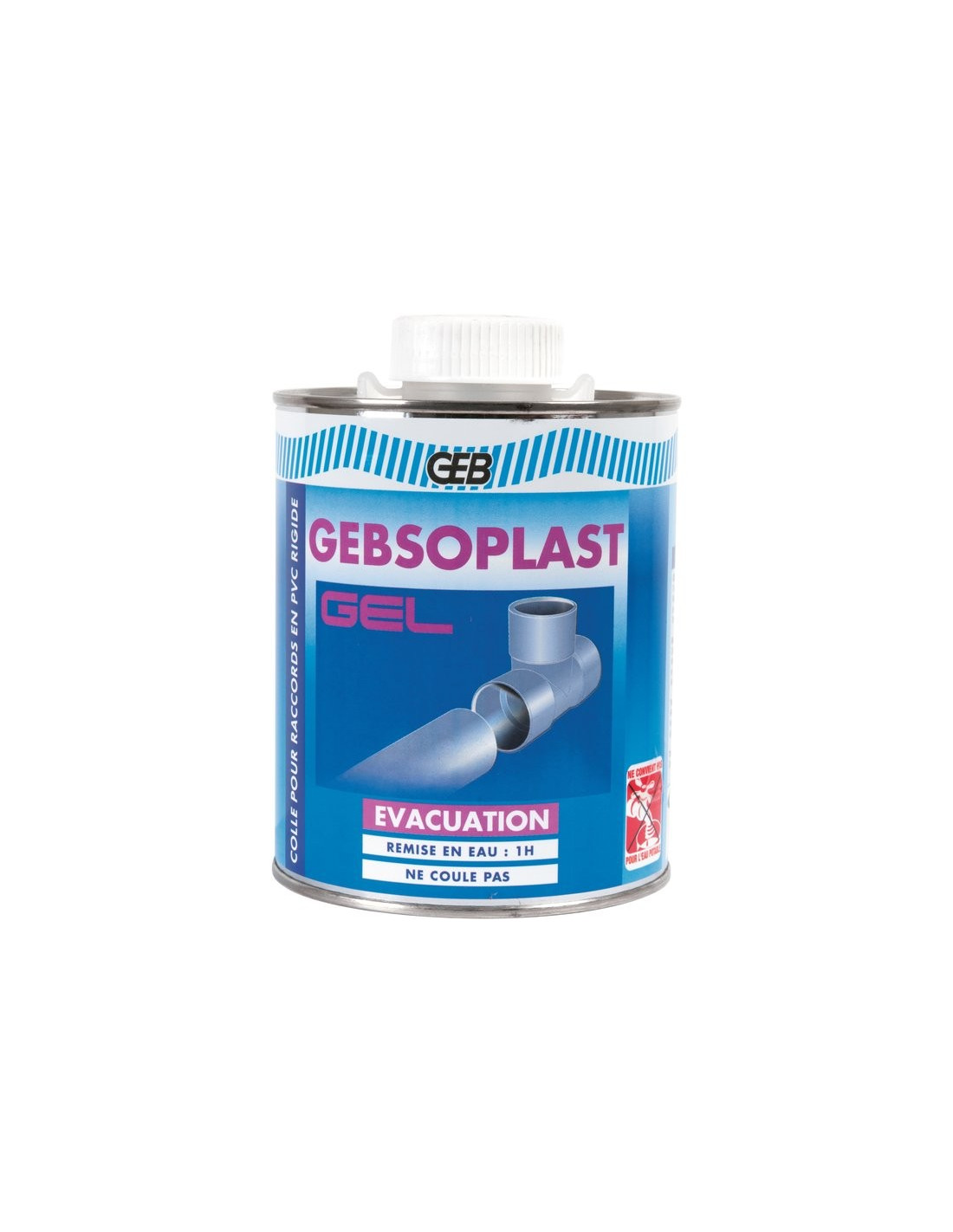 Colle PVC Gel Geboplast GEB - Pot 1 litre | Plomberie Online