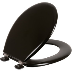Abattant WC noir en bois réticulé OLFA Tradition
