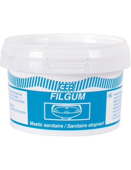 Mastic d'étanchéité sanitaire Filgum - pot 200 g - GEB