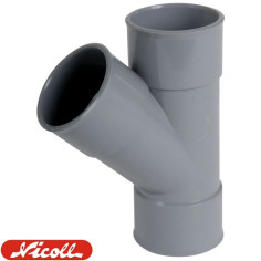 Culotte Y PVC à 45° triple femelle - NICOLL
