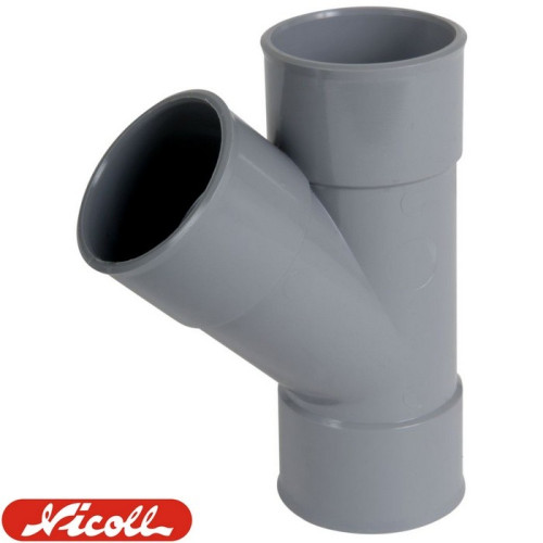 Culotte Y PVC à 45° femelle -femelle -femelle