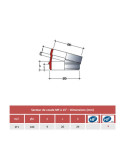 Secteur de coude 15° PVC pour évacuation Ø 100 mm - NICOLL ST1