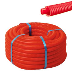 Tube PER Ø 12 mm gainé rouge en couronne