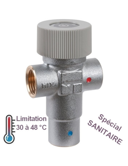 Mitigeur thermostatique de sécurité 30 - 48°C eau chaude sanitaire THERMADOR / CALEFFI