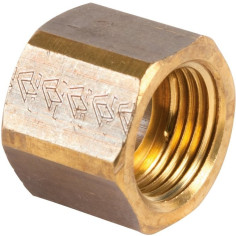 Manchon laiton 1/2" femelle - femelle avec portée intérieure