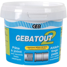 Pâte à joint GEBATOUT 2 pour raccords filetés en pot de 500 g - GEB