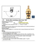 Tête 1/2" céramique CARBODUR pour robinet GROHE - réf 45346000 - Packaging