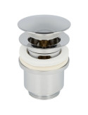 Bonde lavabo en laiton chromé 1"1/4 avec clapet clic-clac à pousser