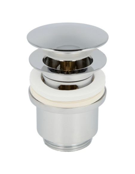 Bonde lavabo laiton chromé 1"1/4 avec clapet clic-clac S682 - Sélection Plomberie Online