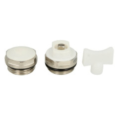 Kit purgeur 1/2" + bouchon 1/2" + clé de purgeur pour radiateur