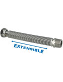 Flexible 3/4" extensible 200 - 410 mm inox annelé - Plomberie Online