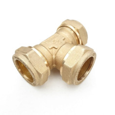Té égal bicône Ø 22 mm, raccord olive - Sélection PLOMBERIE ONLINE