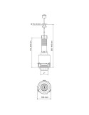 Dimensions Mécanisme de wc à tirette - ATR 3 - DUBOURGEL