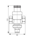 Dimensions Réducteur de pression FF 1/2" (15x21) - ITAP