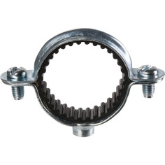 Collier isophonique simple acier zingué blanc pour fixation de tube - FISCHER