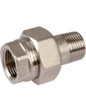 Raccord union droit M F 1/2" (15x21) en laiton nickelé - COMISA