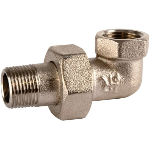 Raccord union coudé M F 1/2" (15x21) en laiton nickelé - COMISA