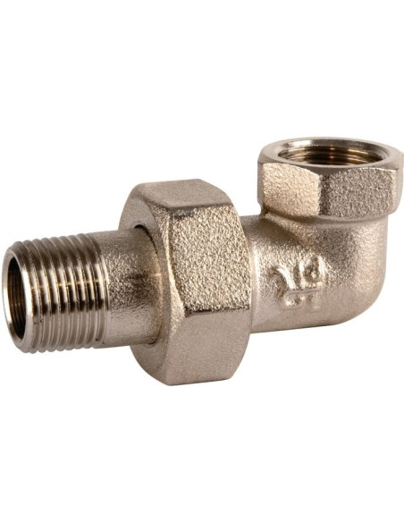 Raccord union coudé M F 1/2" (15x21) en laiton nickelé