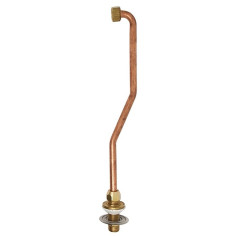 Tubulure canne cuivre 3/8" pour flotteur wc par dessous