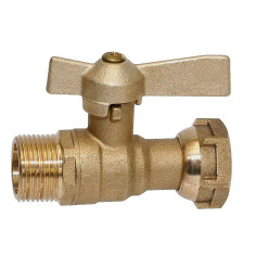 Vanne laiton avant et après compteur M3/4" - F3/4" écrou libre
