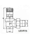 Dimensions Soupape de pression différentielle 3/4" - WATTS Réf USV16.