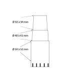 Dimensions Bouchon de chantier Ø 32 à 52 mm - Sélection PLOMBERIE ONLINE