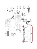 Vue éclatée Mécanisme Cloche bâti-support GEBERIT Duofix II Réf 240.622.00.1+ bassin de cloche 241.859.00.1