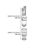 Dimensions Mécanisme Cloche bâti-support GEBERIT Duofix II Réf 240.622.00.1+ bassin de cloche 241.859.00.1